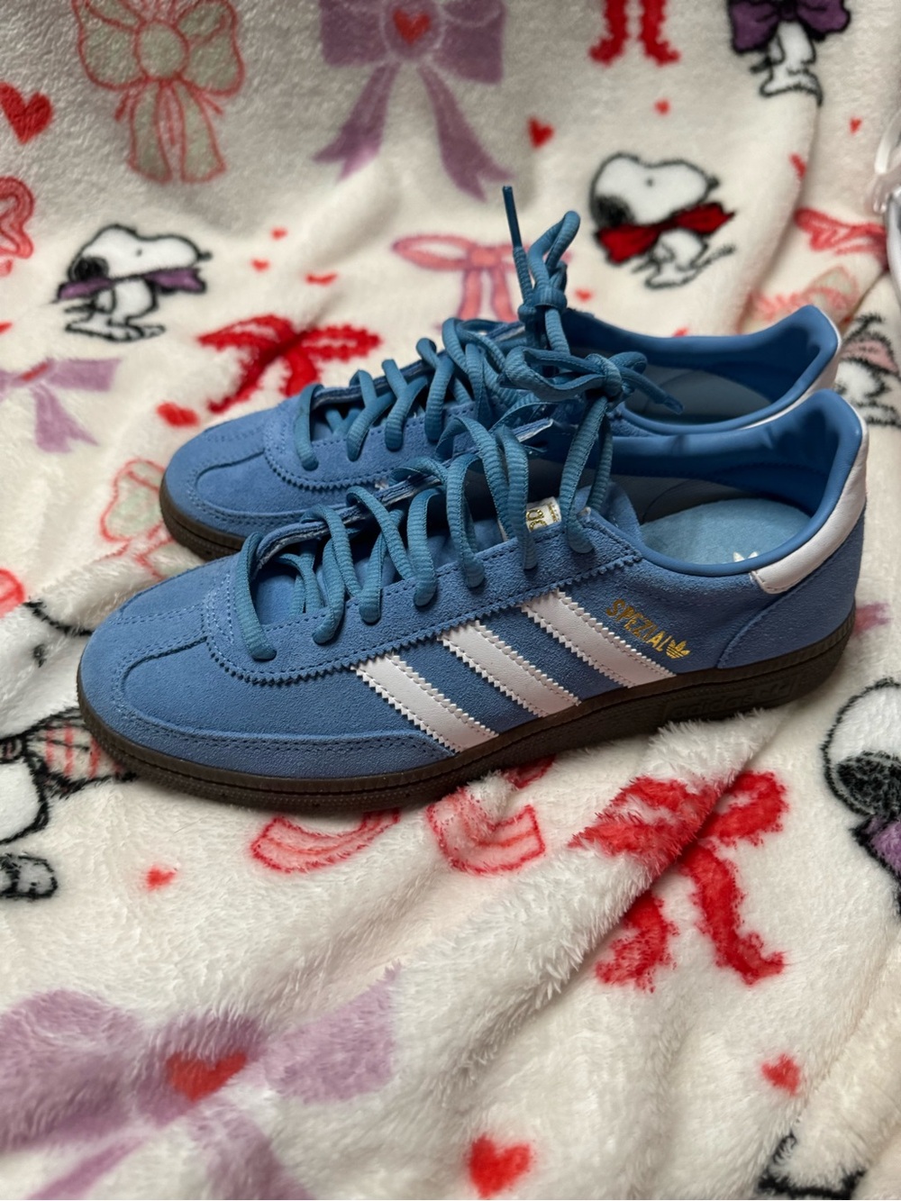 adidas Samba Junior Sneakers in Light Blue and White Spezial